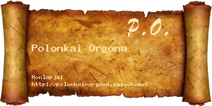 Polonkai Orgona névjegykártya